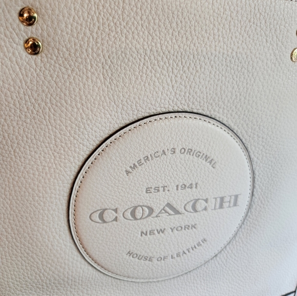 NWT Coach Dempsey Tote with Patch in Chalk - Picture 8 of 13